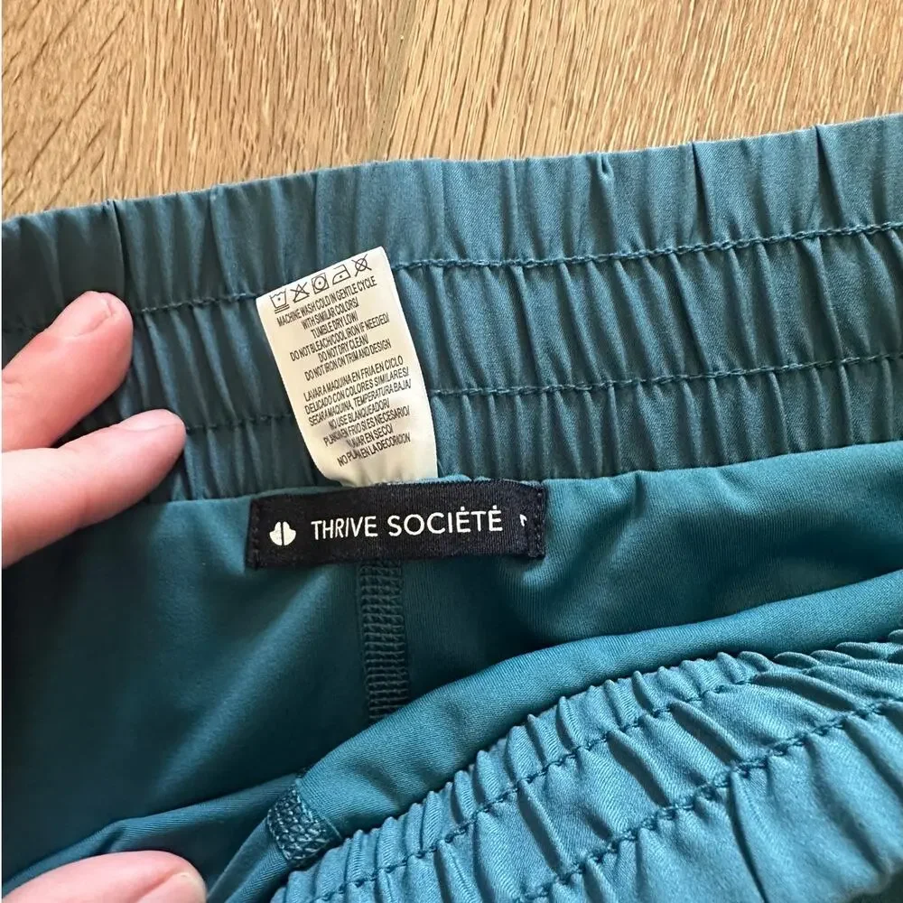 NEW Thrive Societe Athletic Skort Bundle‎ Large Teal Black Tie Waist Activewear